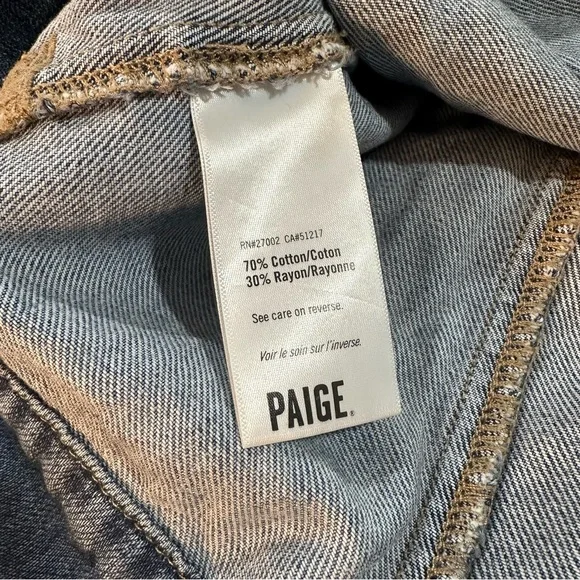 Paige Blue Denim Jacket - Size L - Picture 8 of 10